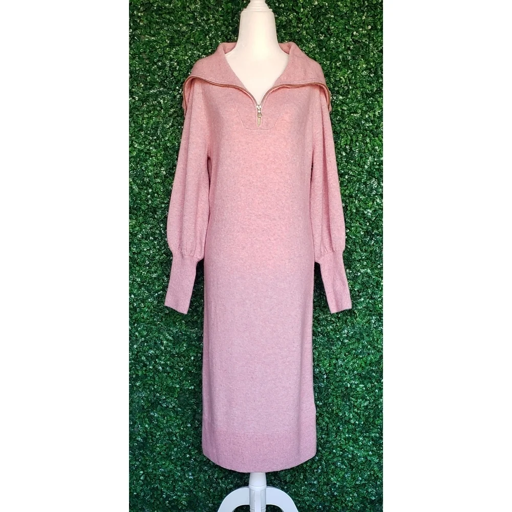 2. J.Crew Half-zip sweater-dress in supersoft yarn